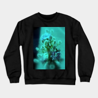 wildflower bouquet, aqua tint Crewneck Sweatshirt